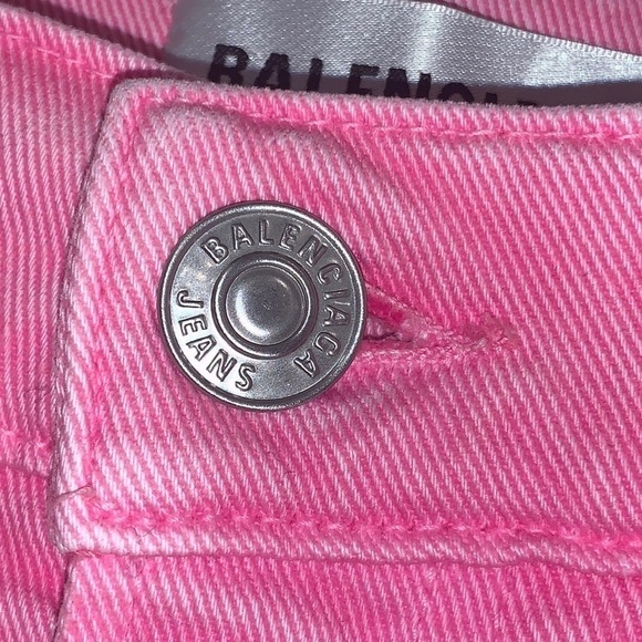 BALENCIAGA Bright Pink Barbiecore Mid Rise skinny jeans size 24 - Picture 8 of 16
